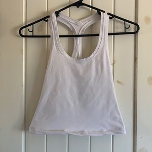 Lululemon cropped white cool tank, size 4